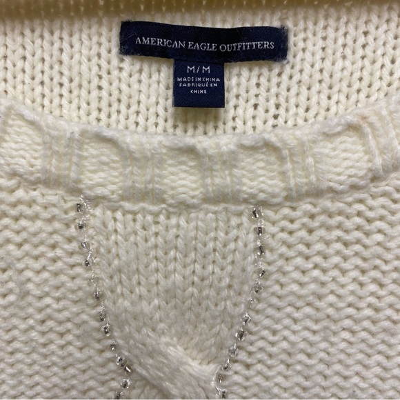American Eagle Cable-Knit sweater with sparkles - Picture 3 of 3
